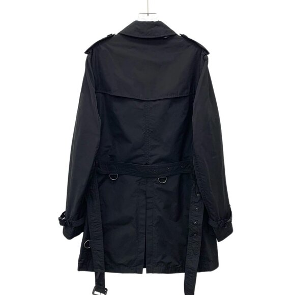 Burberry Black cotton notched-collar single-breasted long-sleeve trench coat - Picture 2 of 7